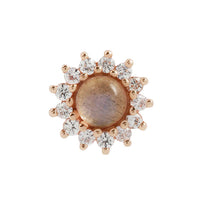 Buddha Jewelry Organics -Delphine - Labradorite + White Sapphire - Threadless End
