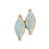 Buddha Jewelry Organics - Double Zuri marquise opal - Threadless En