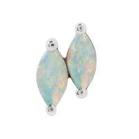 Buddha Jewelry Organics - Double Zuri marquise opal - Threadless En