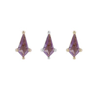 Buddha Jewelry Organics - Mini Soho - Kite cut Amethyst - Threadless End