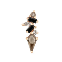 Buddha Jewelry Organics - Smoky Quartz + Black Spinel - Threadless End