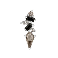Buddha Jewelry Organics - Smoky Quartz + Black Spinel - Threadless End