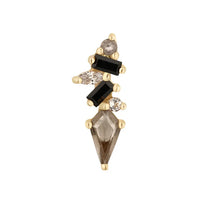 Buddha Jewelry Organics - Smoky Quartz + Black Spinel - Threadless End