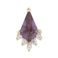 Buddha Jewelry Organics - Noble - Amethyst + cz- Threadless End