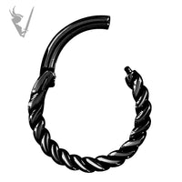 Valkyrie -Black PVD Stainless steel  clickers rings