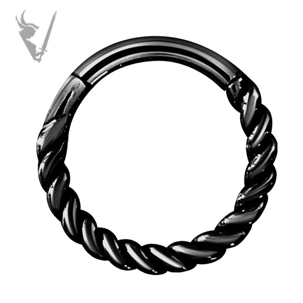Valkyrie -Black PVD Stainless steel  clickers rings