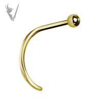 Valkyrie - Stainless steel gold PVD pigtail nosestud (ball)