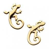 Invictus - 14kt Yellow Gold Threadless 12mm Lizard Top