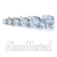 Neometal - Prong set faceted stones- Large (5mm) threadless end