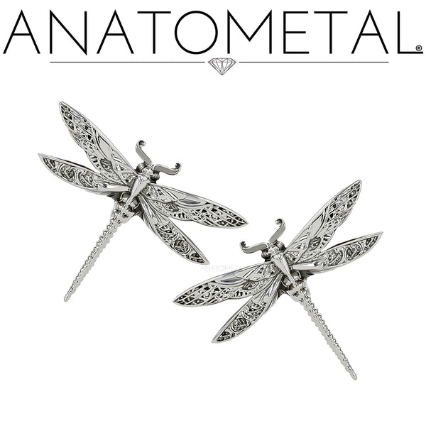 Anatometal - 18k Gold Threadless Dragonfly ends