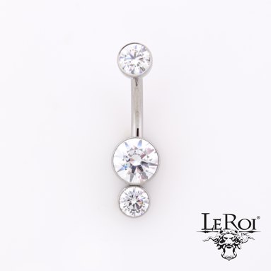LeRoi Titanium curved barbell bijoux collection (int threads)