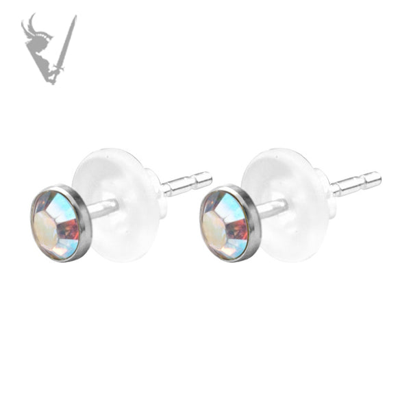 Valkyrie -  Stainless steel ear studs set w/ premium zirconia