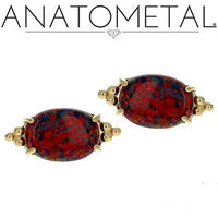 Anatometal - 18k Gold Threadless Farata ends