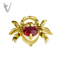 Valkyrie - 18k Gold threaded spider set w/genuine Songea Sapphire