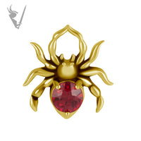 Valkyrie - 18k Gold threaded spider set w/genuine Songea Sapphire