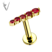 Valkyrie - 18k Gold threaded end set w/genuine Songea Sapphires