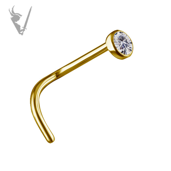 Valkyrie - 18k gold jeweled nose screw