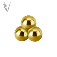 Valkyrie - 18kt Gold 3 bead  Threadless end
