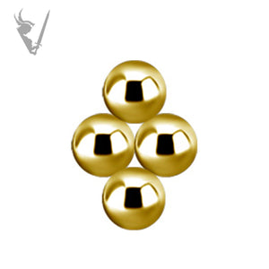 Valkyrie - 18kt Gold 4 bead  Threadless end