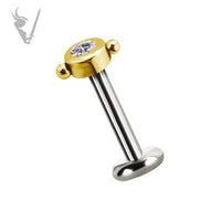 Valkyrie - 18kt Gold Threadless end with Swarovski Zirconia