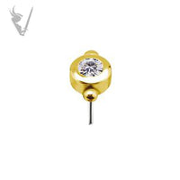 Valkyrie - 18kt Gold Threadless end with Swarovski Zirconia