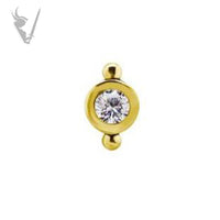 Valkyrie - 18kt Gold Threadless end with Swarovski Zirconia
