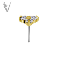 Valkyrie - 18kt Rose Gold Threadless trinity end set with premium Zirconia