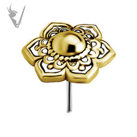Valkyrie - 18kt Gold flower  Threadless end