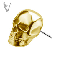 Valkyrie - 18kt Gold skull  Threadless end