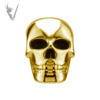 Valkyrie - 18kt Gold skull  Threadless end