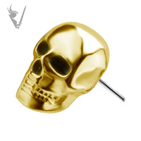 Valkyrie - 18kt Gold skull  Threadless end