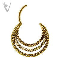 Valkyrie - Gold PVD Decorative CIicker , Oxidized SS316L