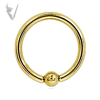 Valkyrie - Gold PVD Stainless steel captive bead rings 18g/16g/14g