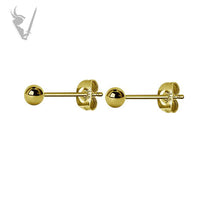 Valkyrie - Gold PVD Stainless steel ball ear studs
