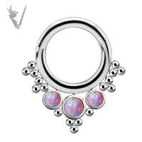 Valkyrie - 16g Titanium clicker w/ opals