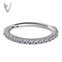 Valkyrie - Titanium jeweled hinged clicker ring