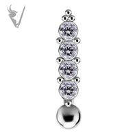 Valkyrie - Titanium  jeweled cluster navel banana