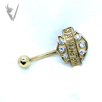 Valkyrie -  Solid Gold 14k navel barbell