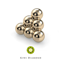 Kiwi Diamond -  6 Bead - Threadless end