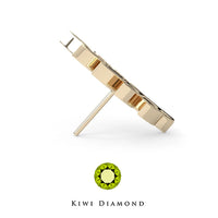 Kiwi Diamond -  14k Athena olive branch threadless end
