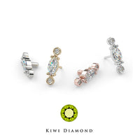 Kiwi Diamond -  14k Maya threadless end