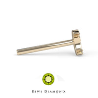 Kiwi Diamond -   Hammered moon - threadless end
