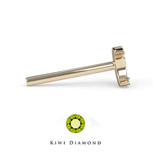 Kiwi Diamond -   Hammered moon - threadless end