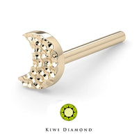 Kiwi Diamond -   Hammered moon - threadless end