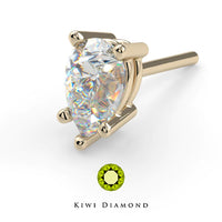 Kiwi Diamond -Pear Prong - threadless end