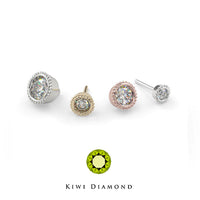 Kiwi Diamond - Diamond Milgrain Bezel - Threadless end
