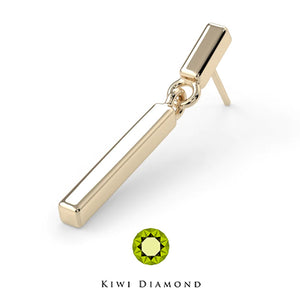 Kiwi Diamond -  L-Bar dangle - threadless end