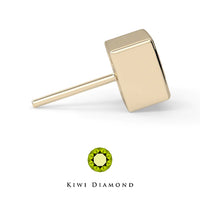 Kiwi Diamond -  Square bezel end - threadless end
