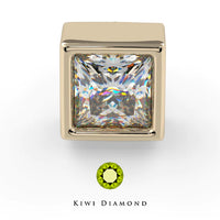 Kiwi Diamond -  Square bezel end - threadless end