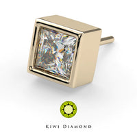 Kiwi Diamond -  Square bezel end - threadless end